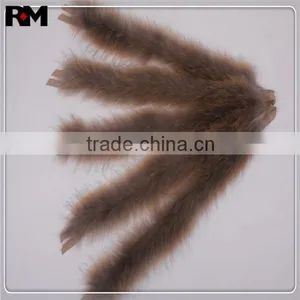 Factory Selling Good Quality Raccoon Fur Strips Dyed Color With Tape thumbnail-1