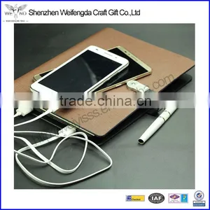 2016 Fashion Design Office Ring Binder Leather Notebook With Powerbank and Usb Disk Quality Choice thumbnail-1
