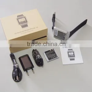 3g Android Watch Phone With Wifi MTK6577 Dual Core,512MB RAM 4GB ROM, 2Mp Camera,GPS,bluetooth 3.0,free Shipping! thumbnail-6