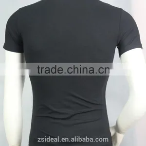 Fashion Design Dobby Polyester V-neck Man Polo T-shirt, OEM Factory in ZhongShan GuangDong thumbnail-4