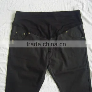 2014AW Stretch Comfortable Maternity in PU Leather Jeans thumbnail-1