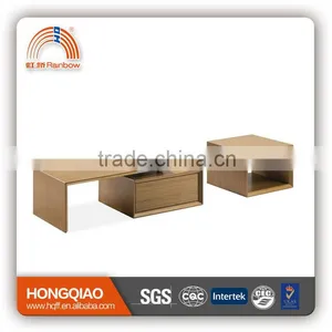 CT-32 ET-32 Stainless Steel Wood Modern Coffee Table thumbnail-1