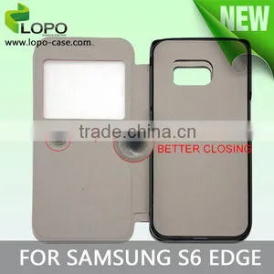 New Design Printed 2D Sublimation Mobile Phone Flip Case for Samsung S6 Edge thumbnail-2