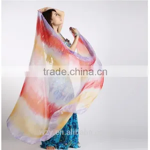 Gradient Tie-dyed Silk Belly Dance Veils thumbnail-2
