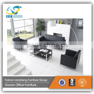 2016 Elegant White Long Office Leather Sofa Set Designs thumbnail-3