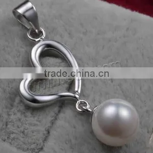 35x13mm White 925 Sterling Silver South Sea Shell Pendants thumbnail-1