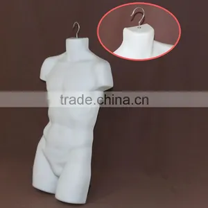 Torso Half Upper Body Male Mannequins With Hook for Man Wear Garment Display thumbnail-3