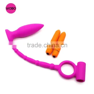 Silicone Anal Plug With Cock Ring Boys Sex Toys E016 thumbnail-3