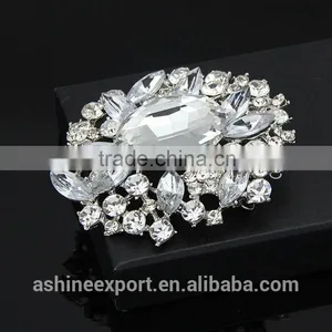 Cheap Elegant Bridal Hollow Bulk Crystal Flower Rhinestone Brooch/handmade Rhinestone Brooch thumbnail-2
