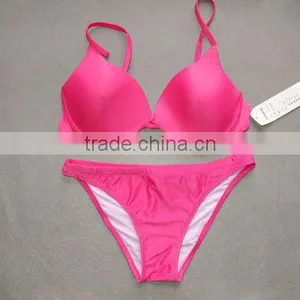 Fashional Fushia Ladies Sexy Unlined Swimwear thumbnail-1