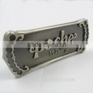 Customized Metal Label With Embossed Letters thumbnail-1