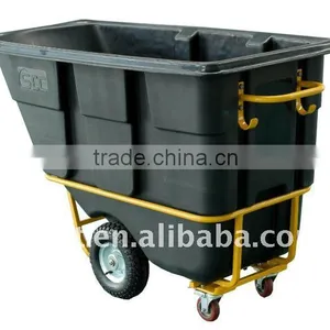 Black 400Liter Recycling Plastic Tilt Truck, Plastic Bins, Tilt Truck thumbnail-1