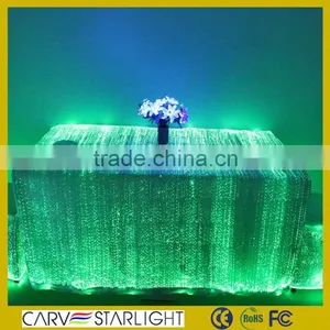 2015 Optic Fiber Luminous Led Lighted Table Cloth for Wedding thumbnail-4