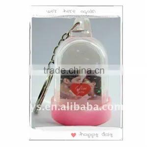 Acrylic Snow Globe Photo Insert Key Chain/ Key Ring thumbnail-1