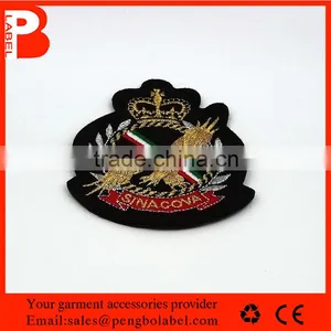 Hot Sell Hawk Embroidery Labels Iron on Embroidery Patch Labels for Clothing thumbnail-1