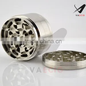 HERB GRINDER: High Quality Premium Craftsmanship! Large Silver 2.5" 4 Part Zinc Alloy Herb, Spice, Tobacco, and Pollen Grinder. thumbnail-1
