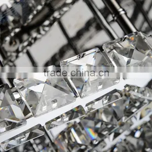 Square Stainless Steel Crystal Ceiling Light SMD5730 220V Crystal Ceiling Decoration Light thumbnail-2