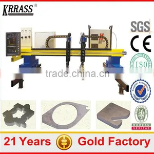 CE Certification CNC Gantry Type Cutting Machine , Cnc Machine Aluminum Plasma Cutting Tools thumbnail-1