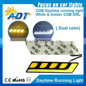 Dual Color Car LED Daytime Running Light Fog Lamp Strip DRL+Turn Signal Light thumbnail-1