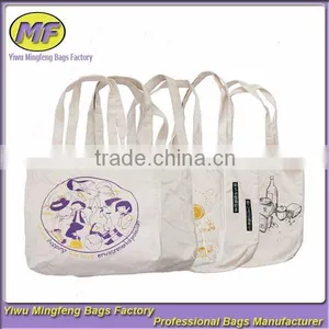 Reusable 100% Cotton Shopping Bag Customers' Design Printing Acceptable China Cheap Shoulder Bags thumbnail-1