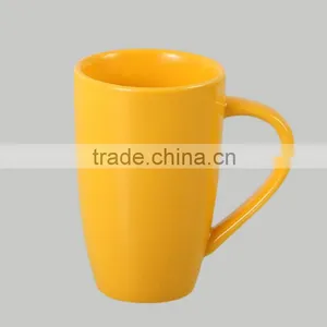 Customize Morning Mug, Yellow Glazed Morning Mug, Ceramic Coffee Mug thumbnail-1