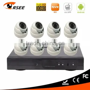 Poe Nvr Kit With Mini Dome ip Camera 8ch Full hd 1080p Surveillance Camera System thumbnail-1