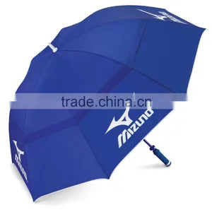 High Quality Pongee Logo Branding Windproof Golf Umbrella thumbnail-1