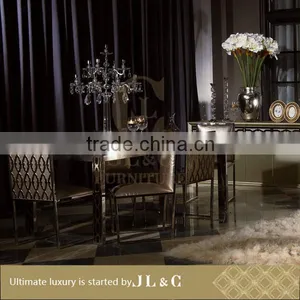 Luxury Dining Room JT15-02 Dining Table Furniture Set Square Stainless Steel New Design 2015 thumbnail-2