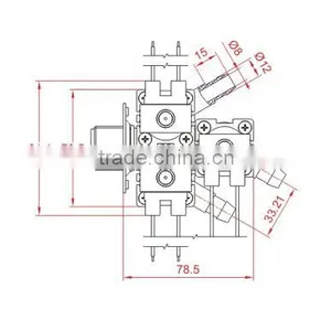 Water Solenoid Valve Magnetic Valve 220v Infrared Sanitary Multi-way Outlet Joint thumbnail-3