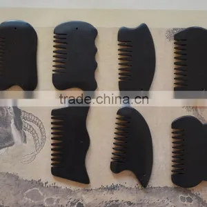 Natural Black Nephrite Bianshi Comb thumbnail-4