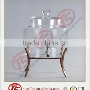 Glass Dispensers With Metal Stand thumbnail-1