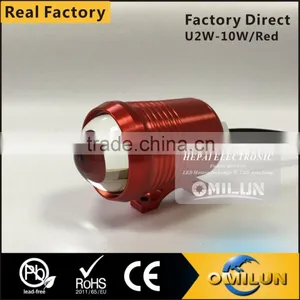 Factory Direct Red Motorcycle U2 LED Driving Fog Spot HeadLight Lamp thumbnail-5