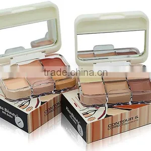 KISS BEAUTY Makeup 6 Color Contour & Correct Cream Concealer Palette Base Maquiagem Mineral Makeup Contour Palette thumbnail-2