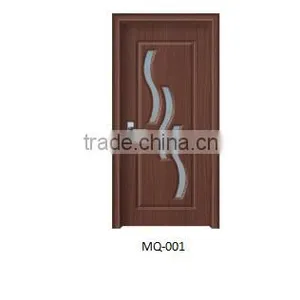 Blessing Interior PVC Mdf Wooden Glass Design Door thumbnail-1