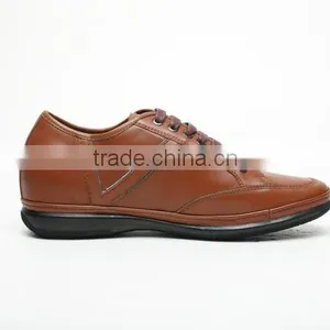 China New High Quality Breathable Lace-up Brown Casual Tall Men Shoes thumbnail-4