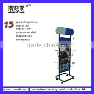 Portable Safety Motorcycle Helmet Display Rack /display Stand With Hook for Supermarket HSX -121 thumbnail-1