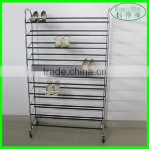 China Factory Chrome Finish Floating 10 Tiers Shoe Display Rack/Tower thumbnail-1