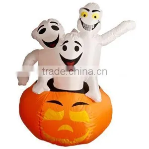 1.22m Inflatable Halloween Pumpkin With 3 Ghosts Jumping Out thumbnail-1