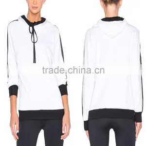 Tops Tennic Baseball Running Long Sleeve White Polyester Dry Fit Woman Sports Hoody thumbnail-1