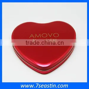 Christmas Gift Chocolate Cookie Tin Box With Heart Shaped Food Grade Metal Empty Tin Box thumbnail-4