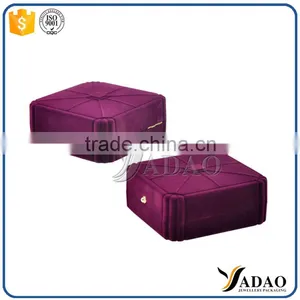 High-grade Velvet Small Flocking Jewelry Gift Packaging Box thumbnail-6