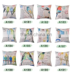 Flower and Bird Design Wholesale Cushion Cover Hand Embroidery Design thumbnail-2