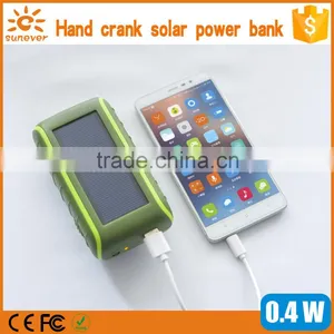 Dual USB Output Hand Crank Dynamo Power Bank, Solar Mobile Phone Charger With LED Light thumbnail-1