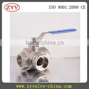 High Quality Three-way 1000psi Ball Valve thumbnail-1