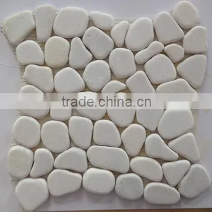 Natural Stone Mosaic With White Round Pebble Stone thumbnail-5