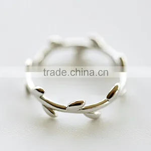 925 Sterling Silver Leaf Branch Ring Adjustable Ring Fashion Women Ring Jewelry Supplies 6260555 thumbnail-1