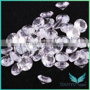 Loose Gemstone Wholesale China 12# White Color Round Shape Synthetic Sapphire Gemstone thumbnail-4