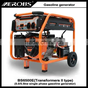 BS6500E 5.0 5.5KW Electric Start Single Phase Gasoline Generator thumbnail-1