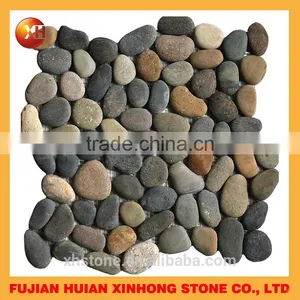 Flat Stone Mixed Pebble Tile, Pebble Tile for Wall Decoration thumbnail-4