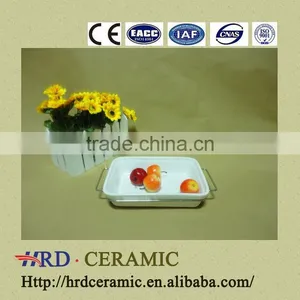 Gold Rim Four Pane 2015 Ceramic Plate With Handle thumbnail-1